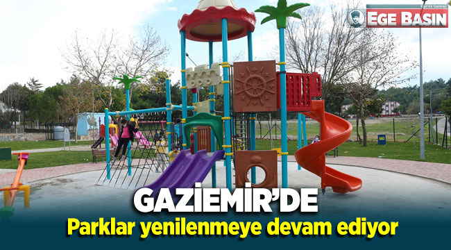 Gaziemir’in parklarındaki oyun grupları yenileniyor