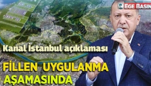 Cumhurbaşkanı Erdoğan'dan Kanal İstanbul mesajı: Fiilen uygulama aşamasına gelinmiştir