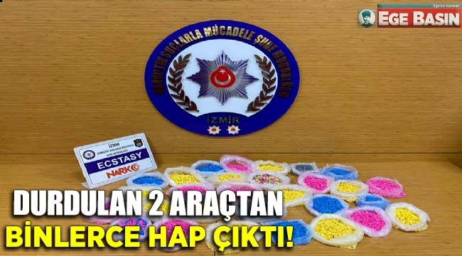 Durdurulan 2 Araçtan Binlerce Hap Çıktı!