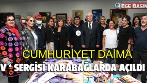 Karabağlar'da 'Cumhuriyet Daima V' sergisi törenle açıldı