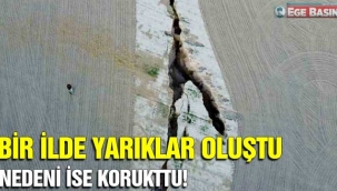 Aksaray'da korkutan görüntü! Yüzeyde yarıklar oluştu