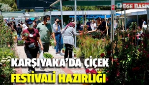 Karşıyaka'da Çiçek Festivali hazırlığı