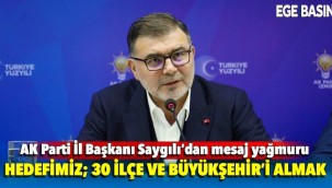 AK Parti İl Başkanı Saygılı’dan mesaj yağmuru, Hedefimiz; 30 ilçe ve Büyükşehir’i almak