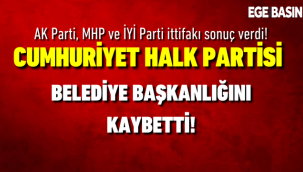 AK Parti, MHP ve İYİ Parti ittifakı sonuç verdi! CHP belediye başkanlığını kaybetti