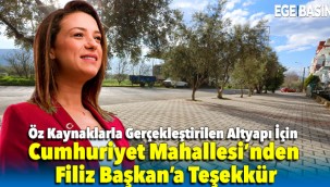 Öz Kaynaklarla Gerçekleştirilen Altyapı İçin Cumhuriyet Mahallesi’nden Filiz Başkan’a Teşekkür
